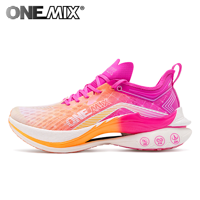 Reflective Night Running Shoes - ONEMIX Hardloopschoenen met carbonplaat voor dames,